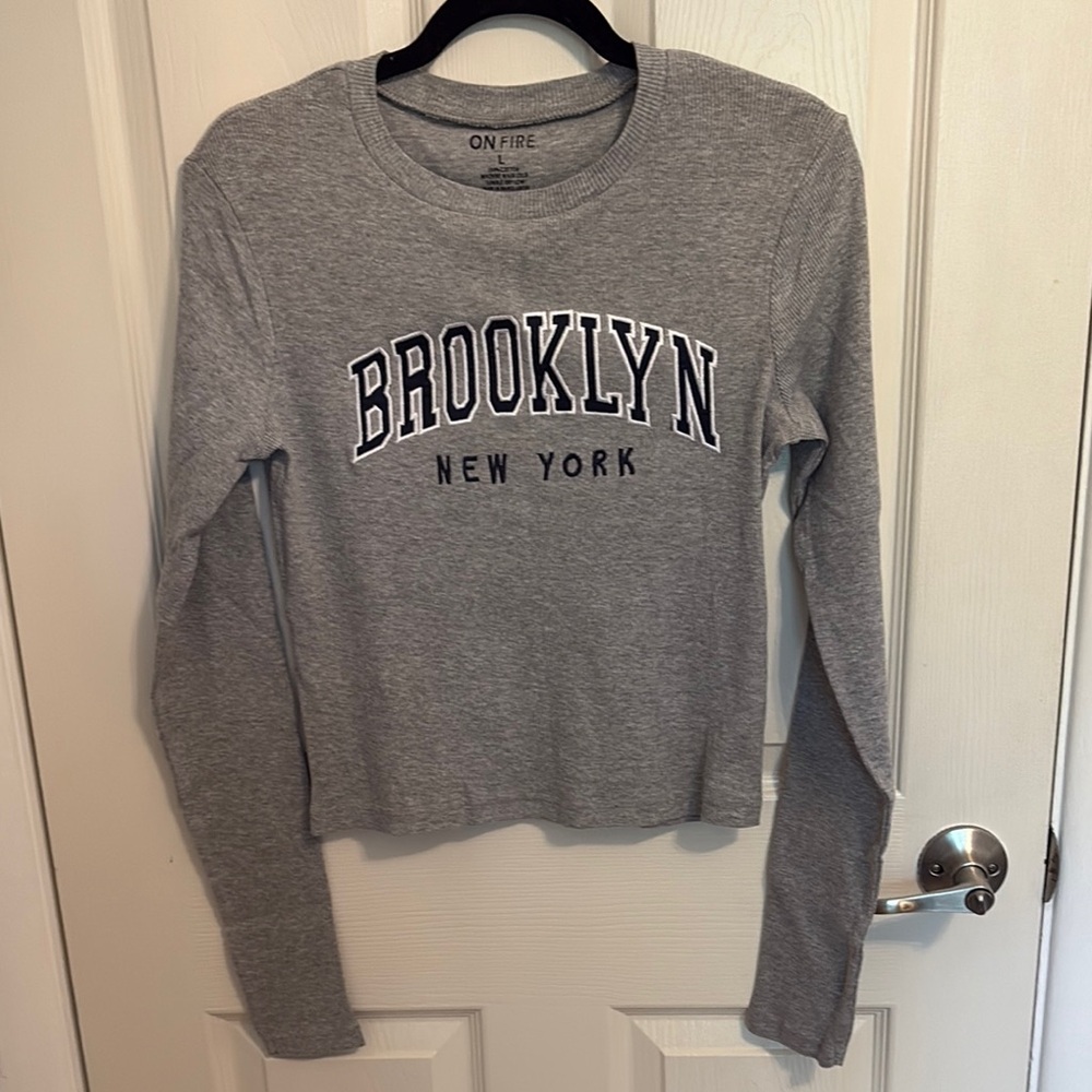 Gray Brooklyn New York Women's Top